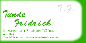 tunde fridrich business card